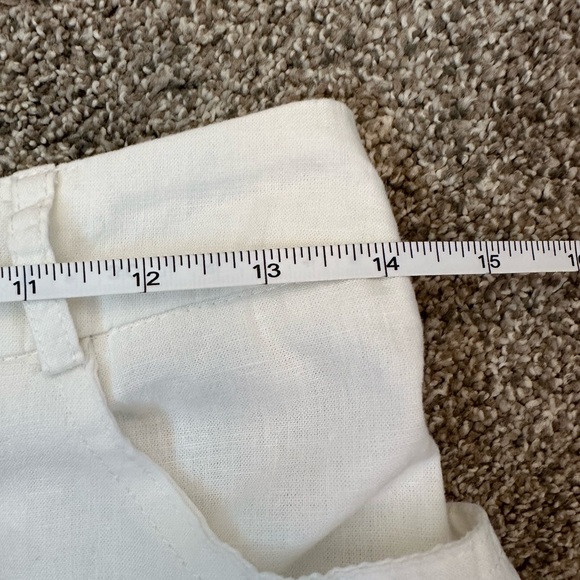 HG Pants Linen Viscose Wide Leg Cargo Women’s M White Resort Coastal Lagenlook - Picture 7 of 9